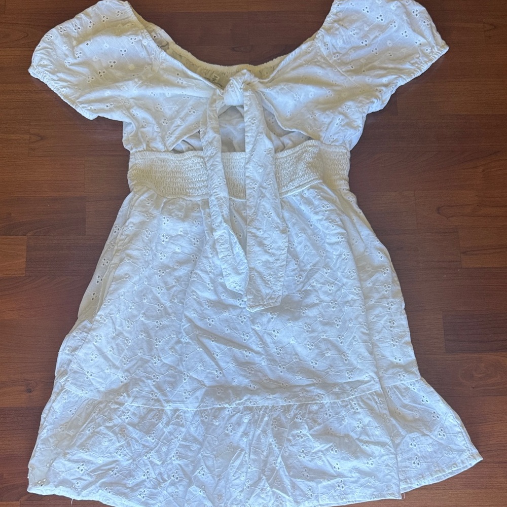 Charming White Eyelet Dress